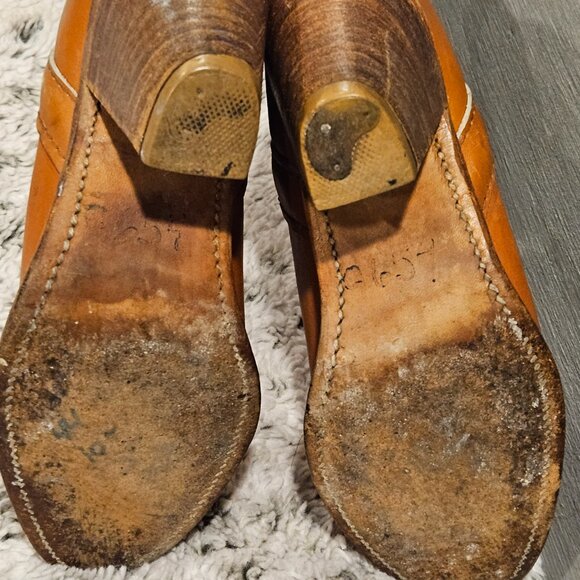 Vintage Frye Women's Brown Cowgirl Boots Size 5 - Picture 10 of 11